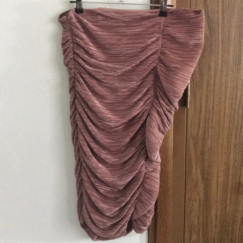 Express | Ribbed Tube Shimmer Dress